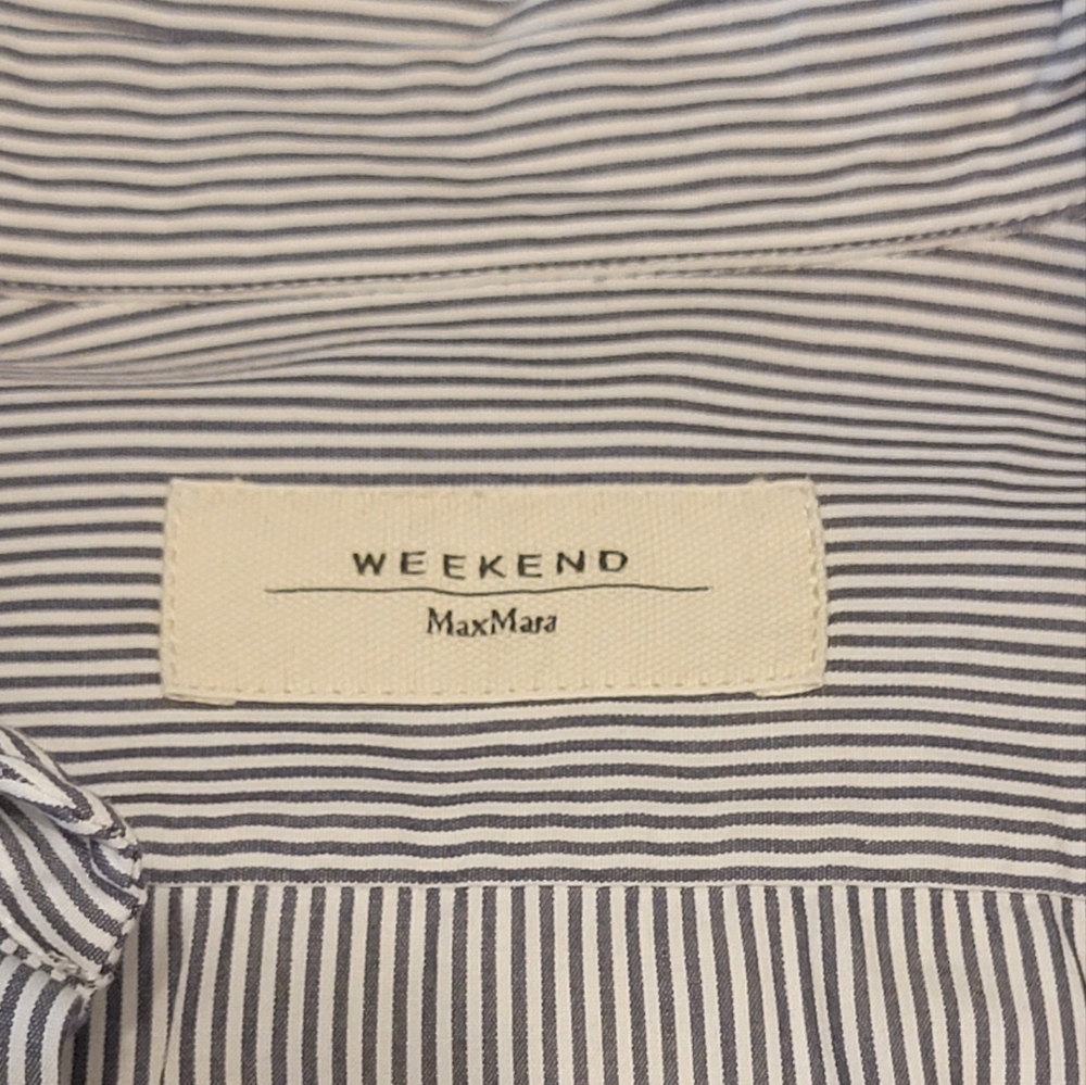 MAXMARA Beaded Accent Western Striped Shirt - Picture 5 of 9
